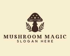 Herbal Mushroom Plant logo design