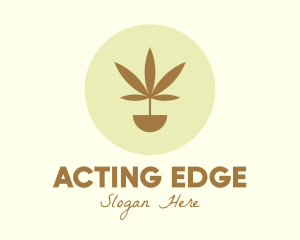 Cannabis Marijuana Plant logo design