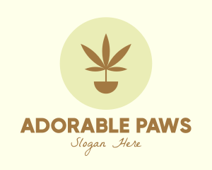 Cannabis Marijuana Plant logo design