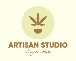 Cannabis Marijuana Plant logo design