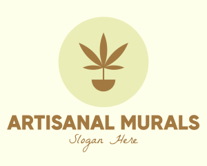 Cannabis Marijuana Plant logo design