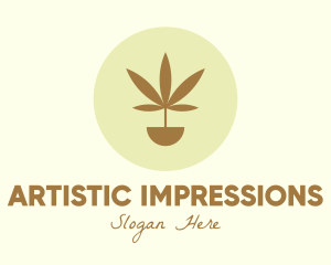 Cannabis Marijuana Plant logo design