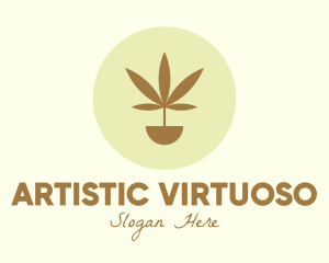 Cannabis Marijuana Plant logo design