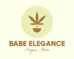 Cannabis Marijuana Plant logo design