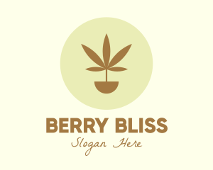 Cannabis Marijuana Plant logo design