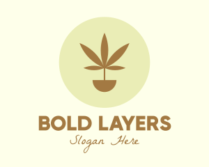 Cannabis Marijuana Plant logo design