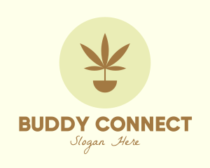 Cannabis Marijuana Plant logo design