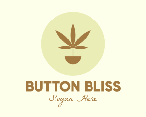 Cannabis Marijuana Plant logo design