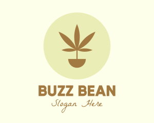 Cannabis Marijuana Plant logo design