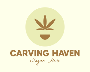 Cannabis Marijuana Plant logo design