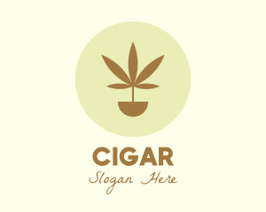 Cannabis Marijuana Plant logo design