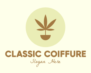 Cannabis Marijuana Plant logo design