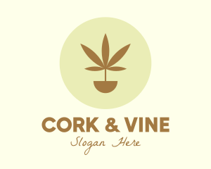 Cannabis Marijuana Plant logo design