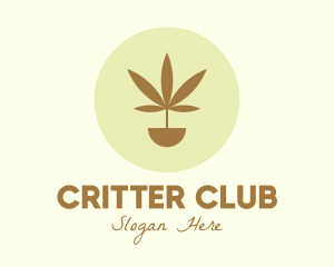 Cannabis Marijuana Plant logo design