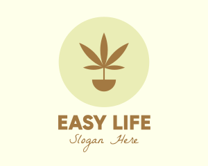 Cannabis Marijuana Plant logo design