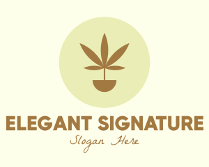 Cannabis Marijuana Plant logo design