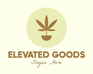 Cannabis Marijuana Plant logo design