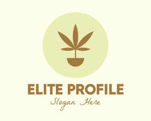 Cannabis Marijuana Plant logo design