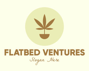 Cannabis Marijuana Plant logo design