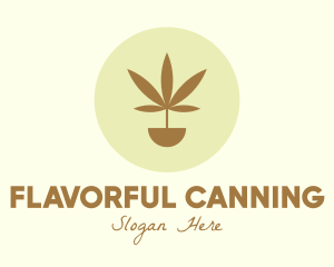 Cannabis Marijuana Plant logo design