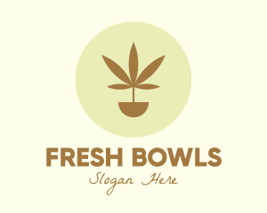 Cannabis Marijuana Plant logo design