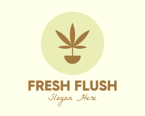 Cannabis Marijuana Plant logo design