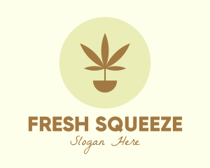 Cannabis Marijuana Plant logo design