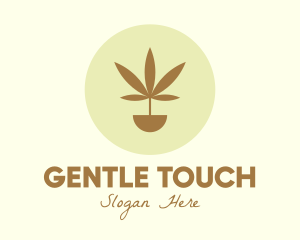 Cannabis Marijuana Plant logo design