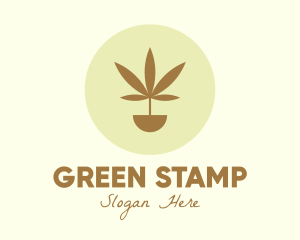 Cannabis Marijuana Plant logo design