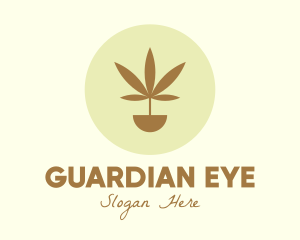 Cannabis Marijuana Plant logo design