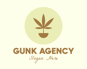 Cannabis Marijuana Plant logo design