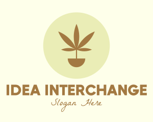 Cannabis Marijuana Plant logo design