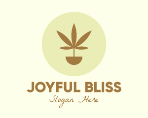 Cannabis Marijuana Plant logo design