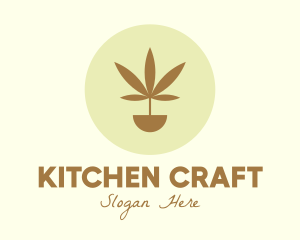 Cannabis Marijuana Plant logo design