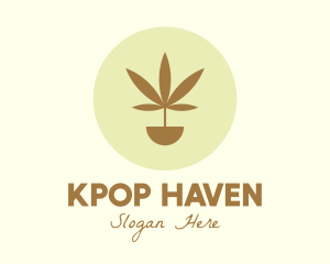 Cannabis Marijuana Plant logo design