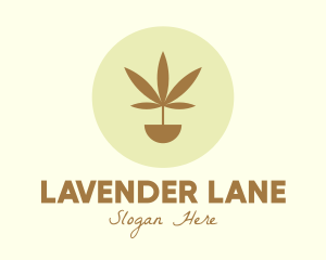 Cannabis Marijuana Plant logo design