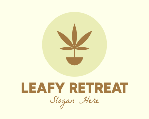 Cannabis Marijuana Plant logo design