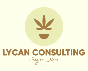 Cannabis Marijuana Plant logo design