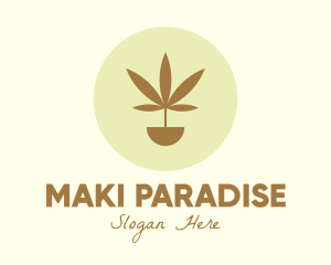 Cannabis Marijuana Plant logo design