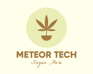 Cannabis Marijuana Plant logo design