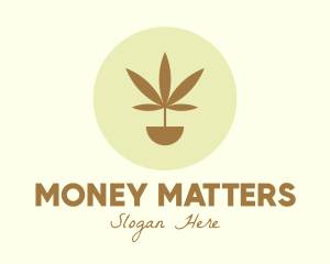 Cannabis Marijuana Plant logo design