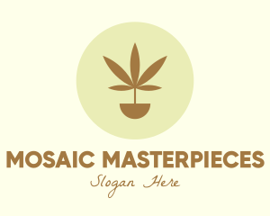 Cannabis Marijuana Plant logo design