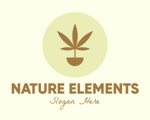 Cannabis Marijuana Plant logo design