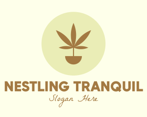 Cannabis Marijuana Plant logo design