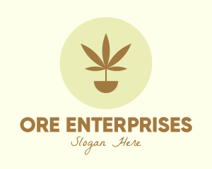 Cannabis Marijuana Plant logo design