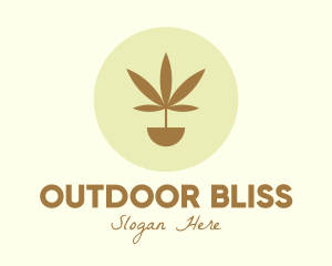 Cannabis Marijuana Plant logo design