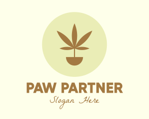 Cannabis Marijuana Plant logo design