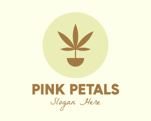 Cannabis Marijuana Plant logo design