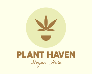 Cannabis Marijuana Plant logo design