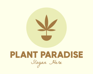 Cannabis Marijuana Plant logo design